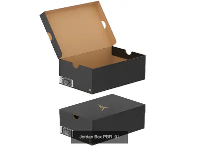 Jordan Boxes Collection PBR 3D Model Pack