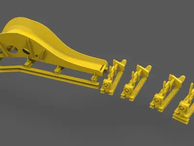 Cable drum and guide system for cable layers 3D print model