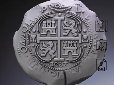 Piece of Eight Coin RoZ 3D print model