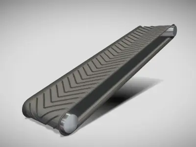 Rubber Conveyor Belt Shape Keys-Animation Low-poly 3D model