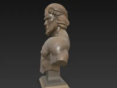 Bust of Zeus 3D print model