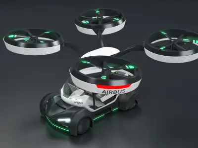 Airbus PopUp air passenger concept vehicle 3D model