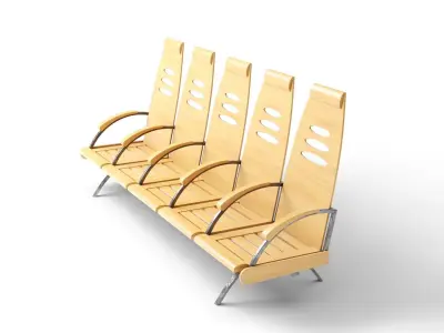 Waiting room seats 3D model