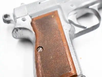 Browning Hi-Power Prop practice fake training 3D print model