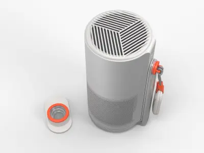 Mini HD Projector with USB Inputs and Magnetic Lens 3D model