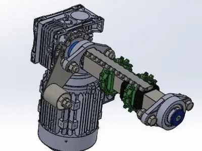 Stainless triple modular conveyor belt 3D model