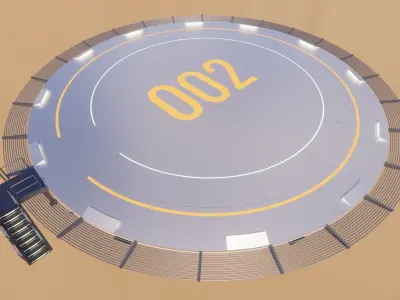 Sci-fi Landing Pad 002  3D model