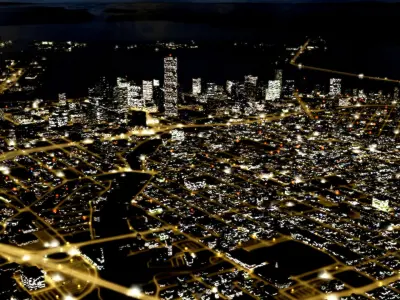 Miami Florida Night Time City 3D model
