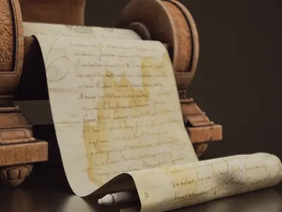 medieval reader gadget 3D model