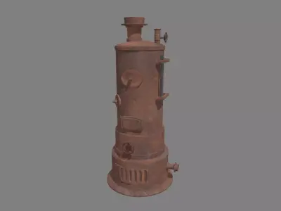 Old Boiler 01 Low-poly 3D model