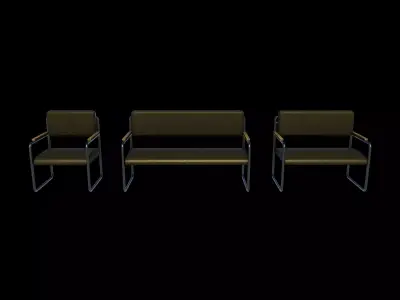 Waiting chair 04 3D model