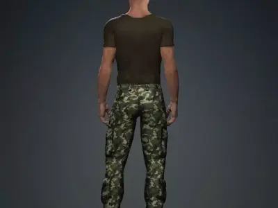 Realistic Rigged Commando Character 3D model