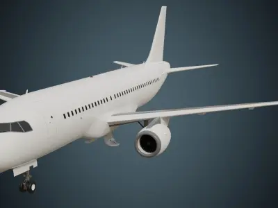 Airliner 1A Untextured 3D model
