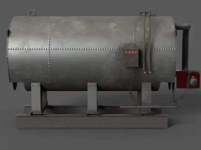 Steam boiler Low-poly 3D model purchase