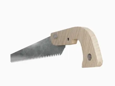 Industrial Wooden Saw Low-poly 3D model