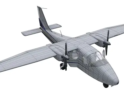 Tecnam P2006T Low-poly 3D model
