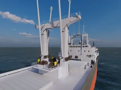 collection ships-Bulk carrier ship-tanker ship 3D model