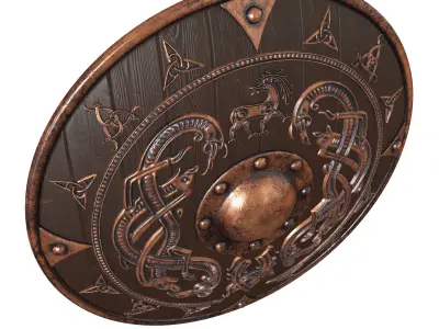 viking Shield 3D model 6