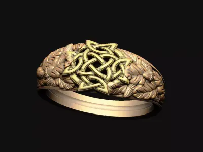 Pattern oak royal design luxury dynasty leaf seed acanthus 3D print model