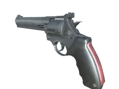 06-Taurus Raging Bull-gun model 3d game ready model Low-poly 3D model