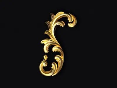 Central decor ornament for furniture Free 3D model