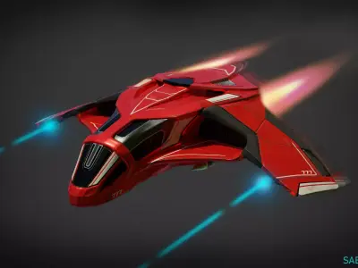 777 SPACESHIP sabioprods3d Low-poly 3D model