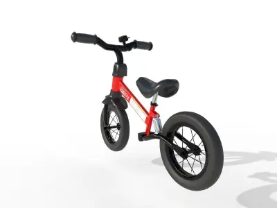 Bicycle balance bike for toddlers Low-poly 3D model