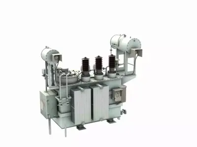 Power Transformer For Distribution Station 1 3D model