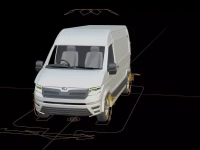 MAN TGE 2025 Panel Van  3D model