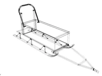 Sled - type 4 3D model