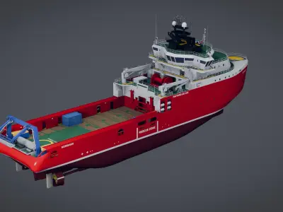 Icebreaker Normann  Low-poly 3D model