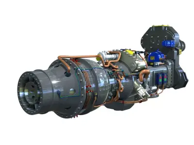 INDIAN-TURBO-PROPELLER rocket engine 3D model