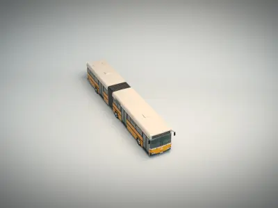 Low Poly City Bus 02 Low-poly 3D model