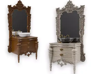 Bathroom Vanity With Mirror  3D model