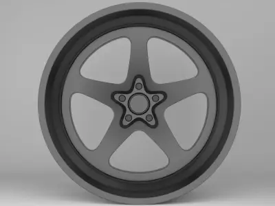 VT Forged GT5X Wheels Low-poly 3D model