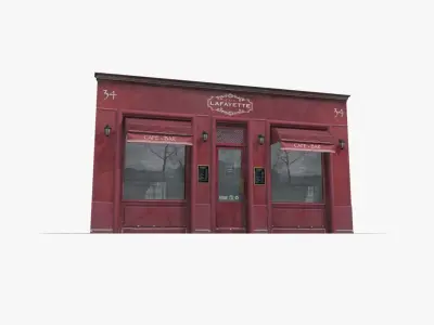 Store Facades Collection Low-poly 3D model