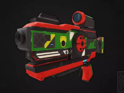 Gun MK-J0 Low-poly 3D model