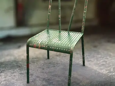 Old Metal Chair 3D model