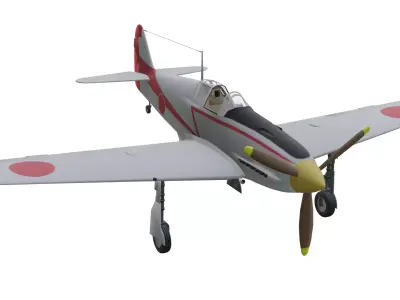 Kawasaki Ki-61 Hien Low-poly 3D model