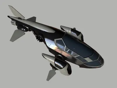  Small Spaceship Low-poly 3D model