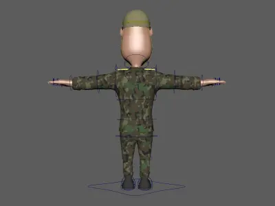 Soldiers Rigging Low-poly 3D model