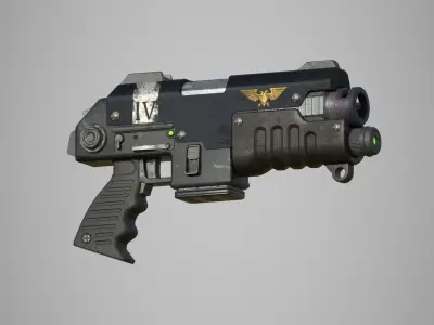 W40k Primaris bolt pistol Low-poly 3D model