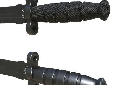 knife 1 four military knives 3D model