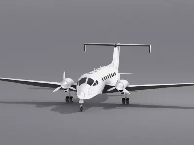 Beechcraft 1900  Low-poly 3D model