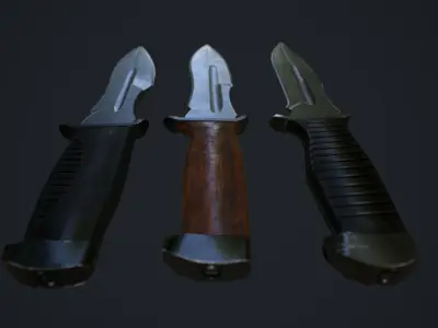 Knives knife Low-poly 3D model purchase
