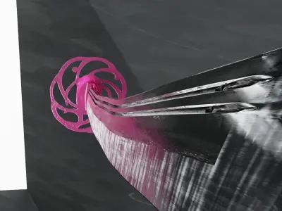 Pink Rose Katana 4K Free low-poly 3D model