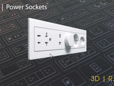 Power Sockets 3dsmax MCG 3D model
