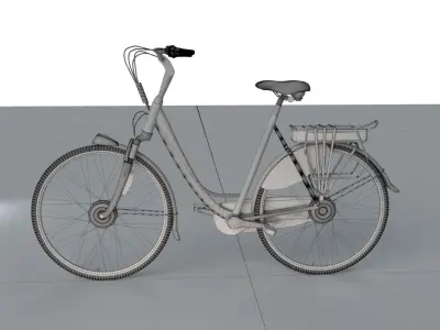 3D Gazelle Orange Bicycle model 3D model