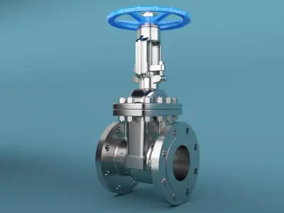 gate valve 3D model by tiger-fire