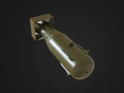 Little Boy Atomic Bomb Low-poly 3D model purchase